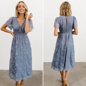 Baltic Born size XXL Blue June Smocked Midi Dress